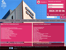 Tablet Screenshot of cliniqueduparclyon.com